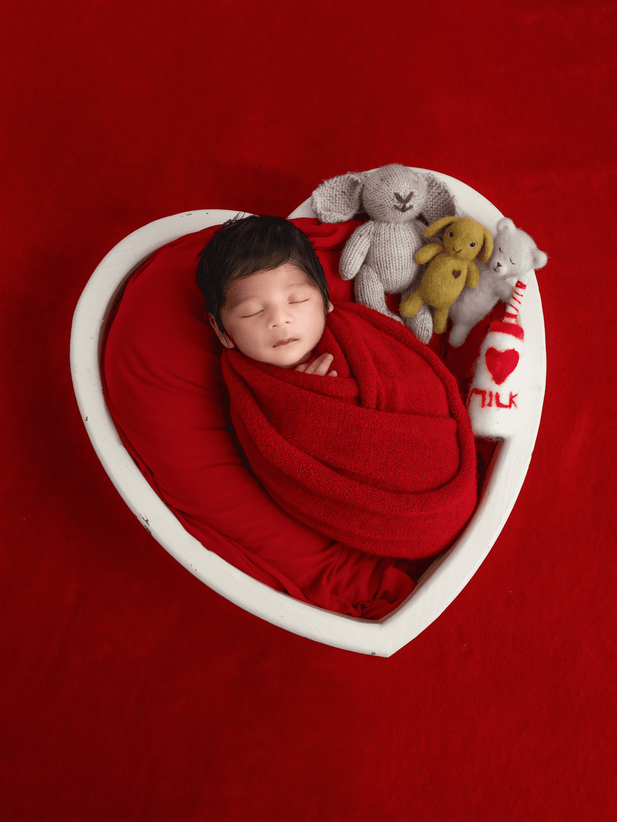 Artistic newborn photograph of a sleeping baby 20