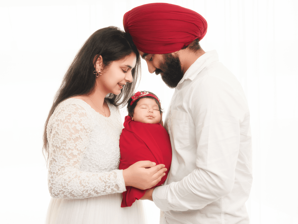 Artistic newborn photograph of a sleeping baby 6